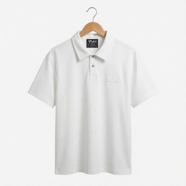 Classic Polo Shirt White (#22,500) VSM Classic Collar Polo Shirt – Premium Short Sleeve Everyday Essential