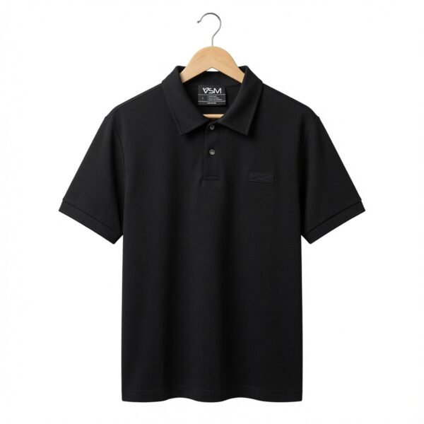 Collar Polo Shirt Black (#22,500) VSM Classic Collar Polo Shirt – Premium Short Sleeve Everyday Essential