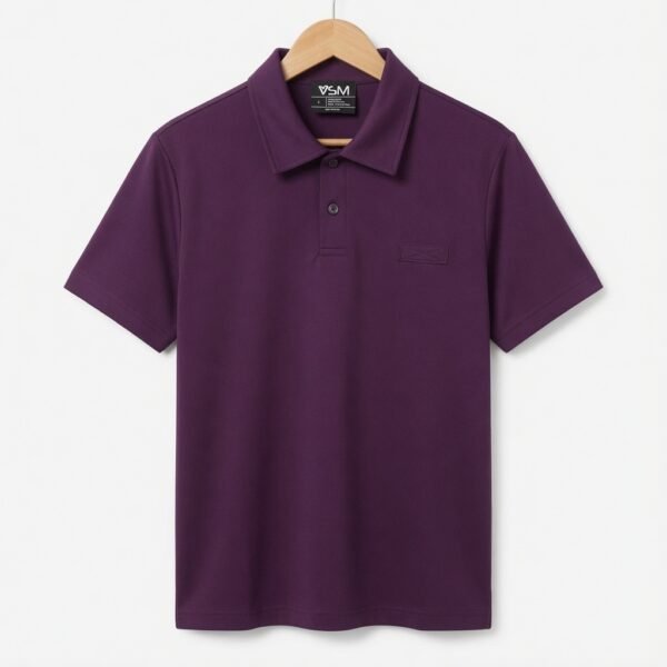 Collar Polo Shirt Purple (#22,500) VSM Classic Collar Polo Shirt – Premium Short Sleeve Everyday Essential