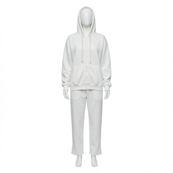 Unisex Black Zip-Up Hoodie & Jogger Sweatpants Set