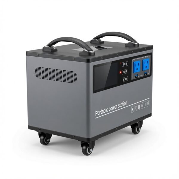 Portable Lithium Power Station – Solar Rechargeable Energy Storage & Backup Power System (3000W)