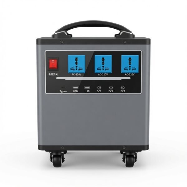 Portable Lithium Power Station – Solar Rechargeable Energy Storage & Backup Power System (3000W)
